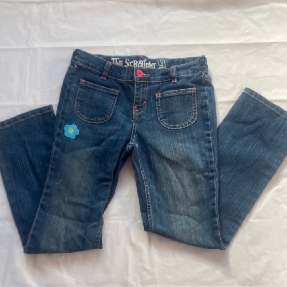 Crazy 8 Blue stone wash denim Girls 10